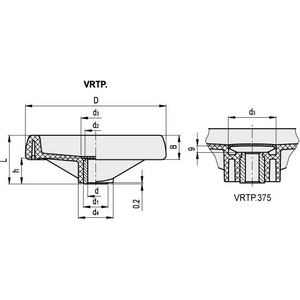 78411-R - VOLANTINO A RAZZE TECNOPOLIMERO SENZA IMPUGNATURA VRTP.80-A8