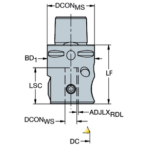 COROMANT ADAPTER CAPTO -COROTURN XS C4-R824XS10-017