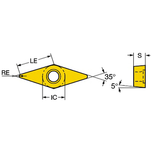 PLAQUETTE TOURNAGE TMAX U VBMT 16 04 08-UM 1525