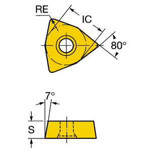 PLAQUETTE PERCAGE TMAX U WCMX 08 04 12 T-53 1020