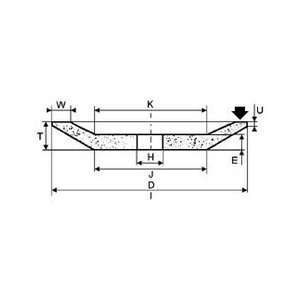 MEULE ASSIETTE 12 180X16X32 95A 60 KVX (FAB-SD)
