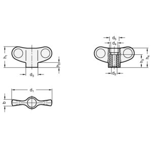 GN634-63-M10-D Elesa-Flügelmutter