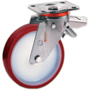 RUOTA 60 150X45 POLIURETANO NUCLEO POLIAMMIDE 6 SUPP. ROTANTE PIASTRA PX CON FRENO REGISTRABILE 607214