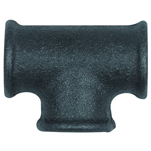 TFT 130-12-S T-Stück 130, 3 x Rp 1/2 i., Temperguss schwarz