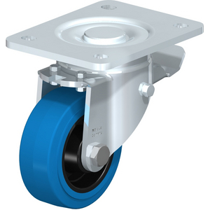 LH-POEV 100R-3-ST-SB Lenkrolle mit Stop-Top spurlos blau