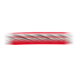 WIRE ROPE, sheathed, 7 bundles of 7 wires ROUGE 7 X 7 D.3 MM LONG 25 M