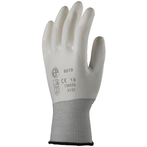GANTS NYLON BLANC T8 PAUME END PU BLANC