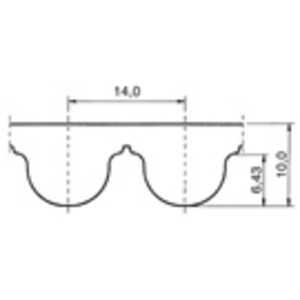 HTD-2800-14M-25AFX Zahnflachriemen PU ALPHA FLEX Optibelt