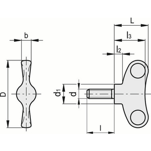 222111 - GALLETTO DI SERRAGGIO ACCIAIO INOX PERNO FILETTATO EWNM.40-SST-PM6X16