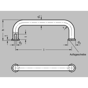 ELESA+GANTER BEUGELGREEP GN 425-NI-10-180-GS