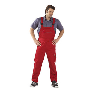2137064 Canvas 320 Latzhose rot/rot Gr. 64