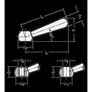 GN204-16-M12-N Verkürzter Kegelgriff schräg