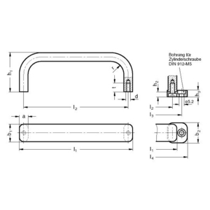 ELESA+GANTER BEUGELGREEP, ALUMINIUM GN 668-20-190-B-SW