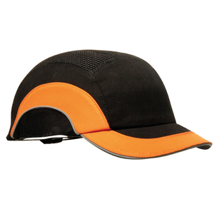 CASQUETTE HARDCAP A1 NOIR/ORANGE HAUTE VISIBILITE VISIERE 5CM