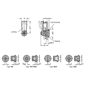 GN115-VDE-50-NI Edelstahl-Verriegelung Mit Doppelbart