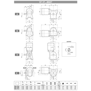 200220081-RIDUTTORE VF 27 A 15 P27 B3