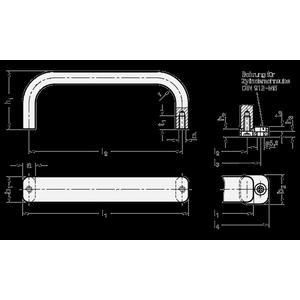 GN668-20-210-A-BL Bügelgriff flach blank