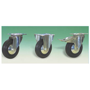 ROULETTE PIVOT. 100KG D.125MM AC BAND.CAOUT 38MM MOYEU LISSE PF