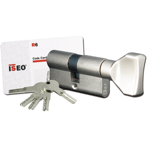 CYLINDRE A BOUTON ISR6 30X30 NICKELE 5 CLES + CARTE