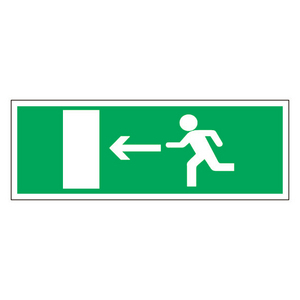 SAFETY SIGNS Model Emergency exit to the left
