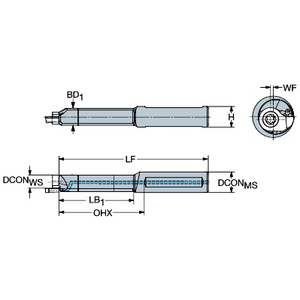 ADAPTATEUR QUEUE CYL. AVEC MEPLAT VERS COROCUT MB