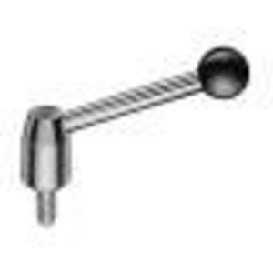 GN212.5-28-M12-50-E Spannhebel verstellbar schräg Edelstahl