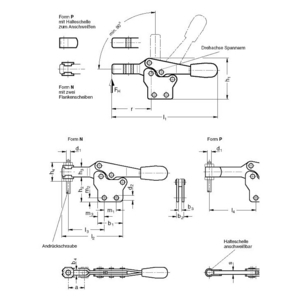GN820.1-75-N-NI Horizontal-Spanner Edelstahl