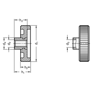 GN226-KT-80-B16 Griffscheibe (Thermoplast)