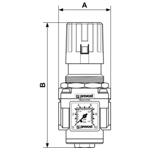 REGULATEUR AVEC MANOMETRE G1/2 0,5-10 BAR